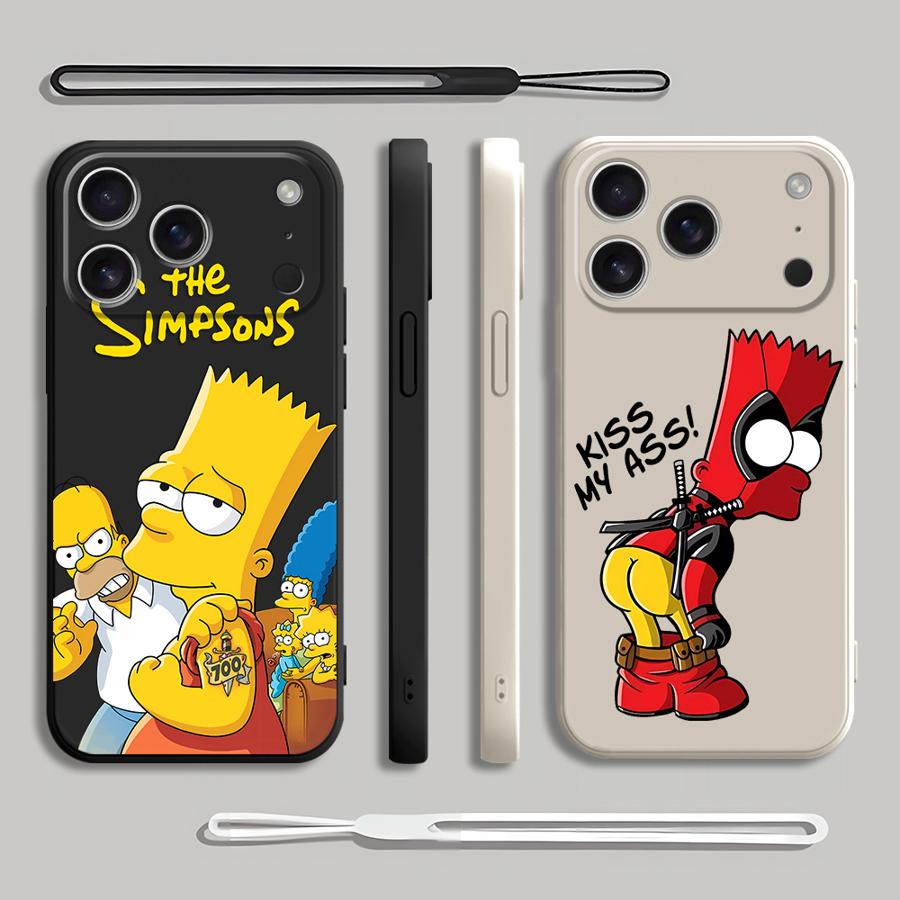 Phone Accessories Logo - Red Bart Simpson Phone Cover Case