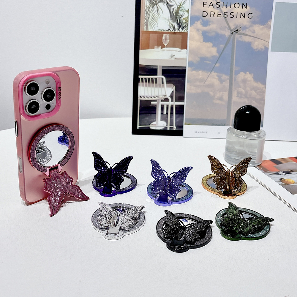 Car Mount Phone - Universal Phone Kickstand Glitter Butterfly Mobile