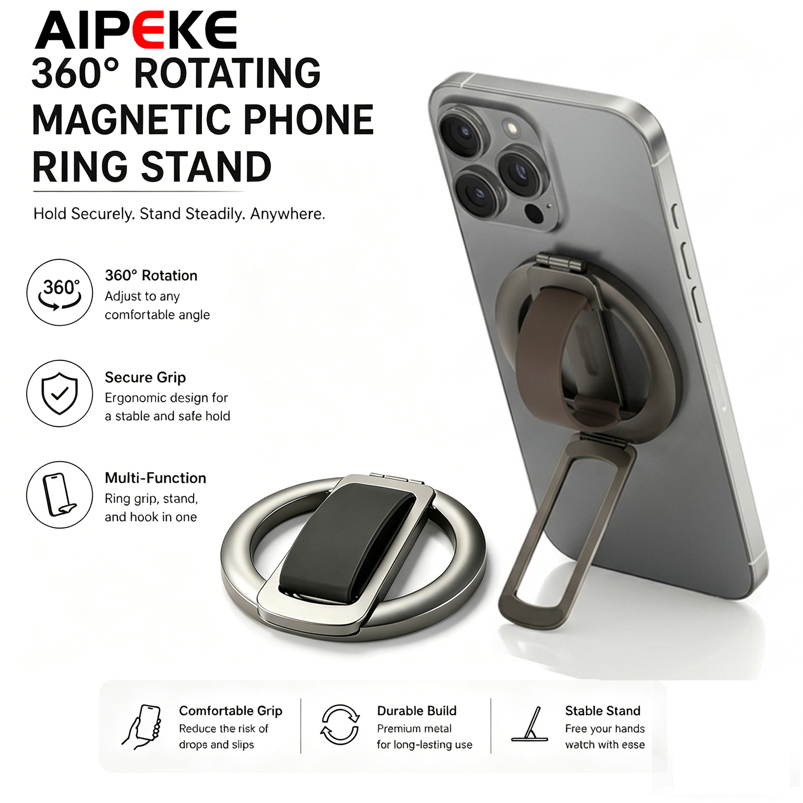 Universal Magnetic Folding Pho - огляд і ціна Pop Socket Grip