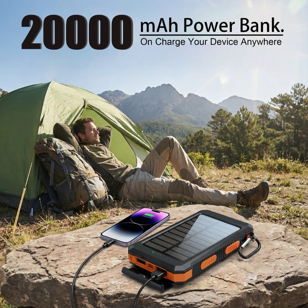 Solar Power Bank10000/20000MAH - огляд і ціна Portable Charger 20000Mah