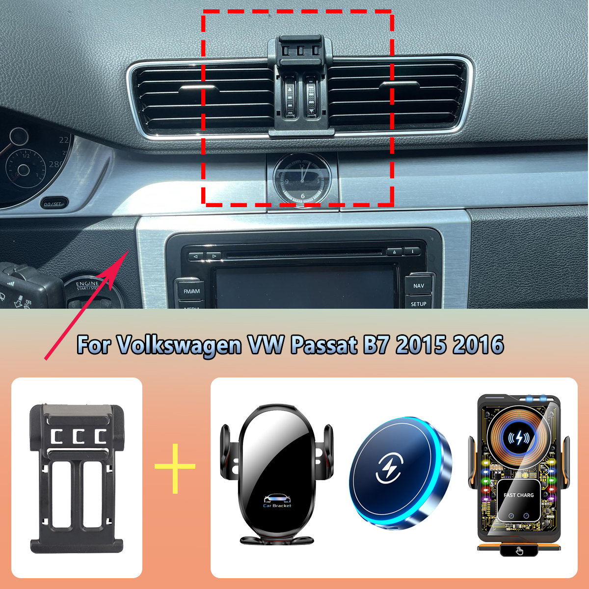 Car Phone Holder vent For Volk - огляд і ціна Phone Accessories Rack