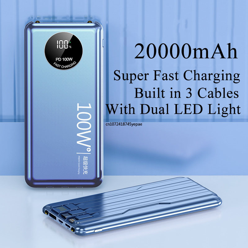 100W Super Fast Charging Power - огляд і ціна Portable Charger 20000Mah