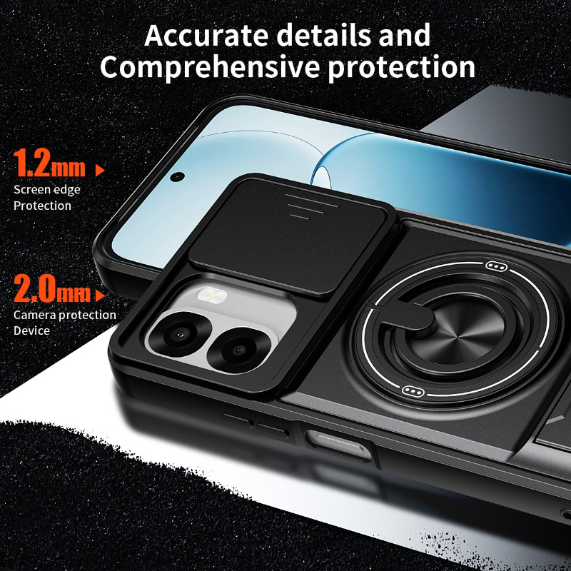 Armor Phone Case For Oppo A6x  - огляд і ціна Phone Accessories Ring Holder