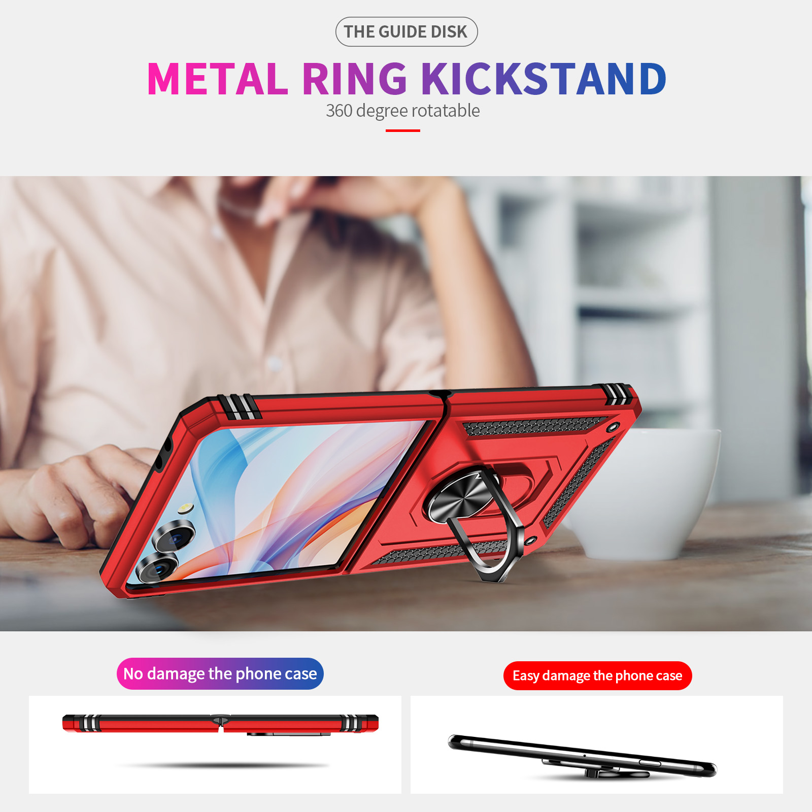 Military-grade Shockproof Phon - огляд і ціна Phone Accessories Ring Holder