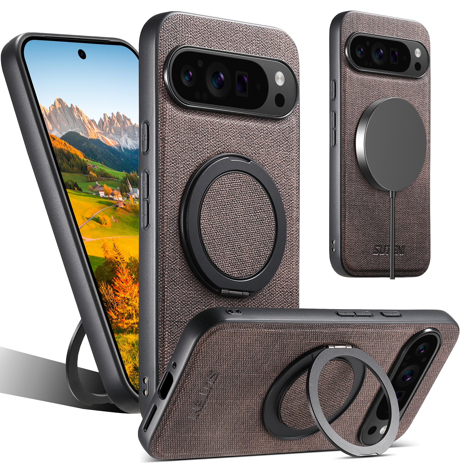 Faux Leather Magnet Wireless C - огляд і ціна Phone Accessories Ring Holder