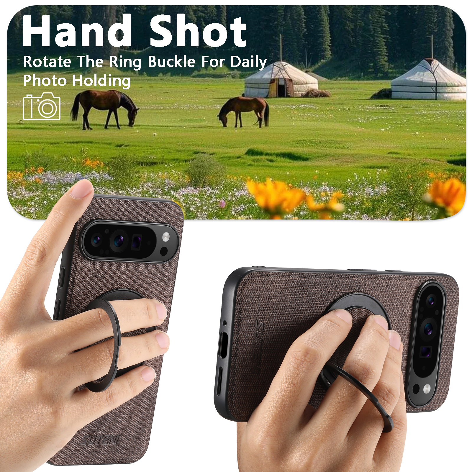 Faux Leather Magnet Wireless C - огляд і ціна Phone Accessories Ring Holder
