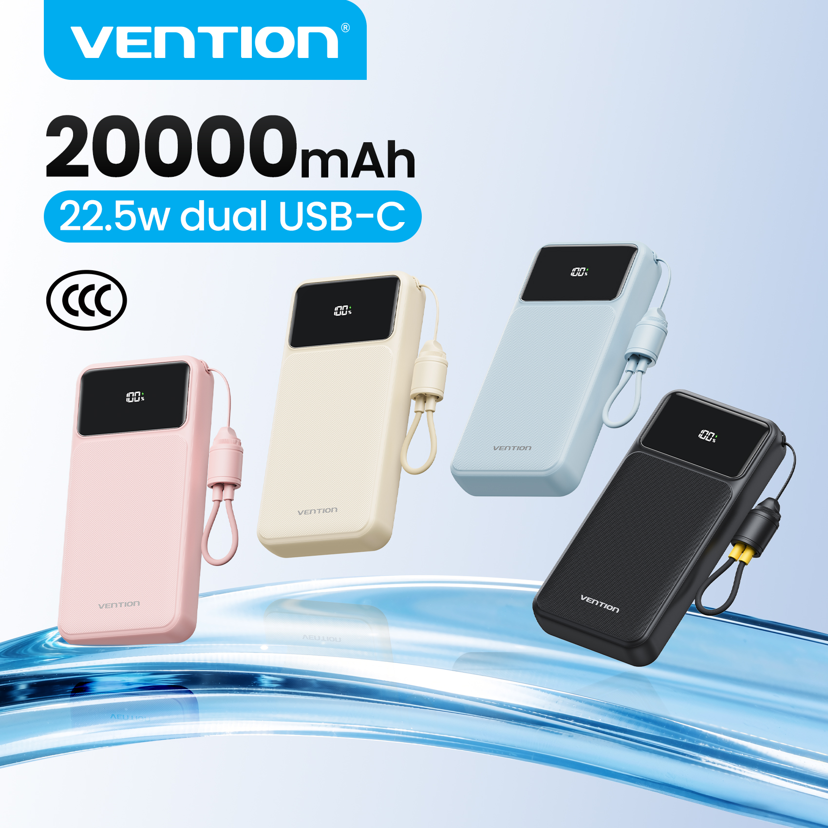 Vention CCC 20000mAh 22.5W Pow - огляд і ціна Portable Charger 20000Mah