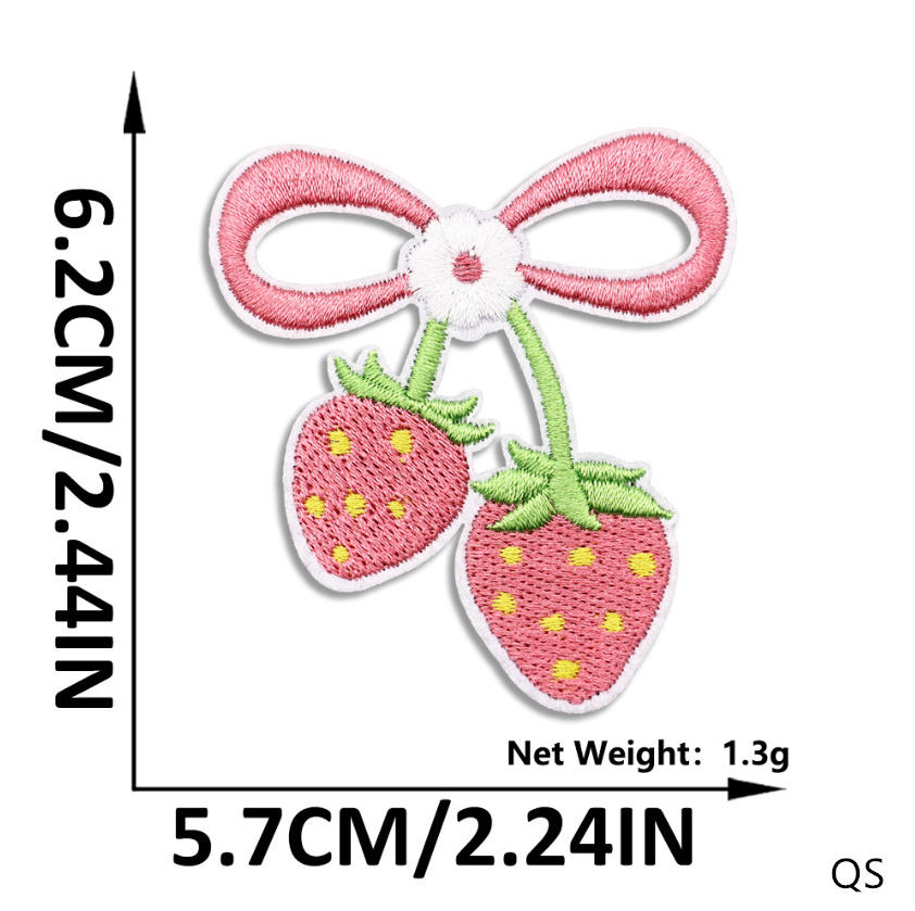 10 Pcs Fruit Strawberry Embroi - огляд і ціна Phone Accessories Pictures