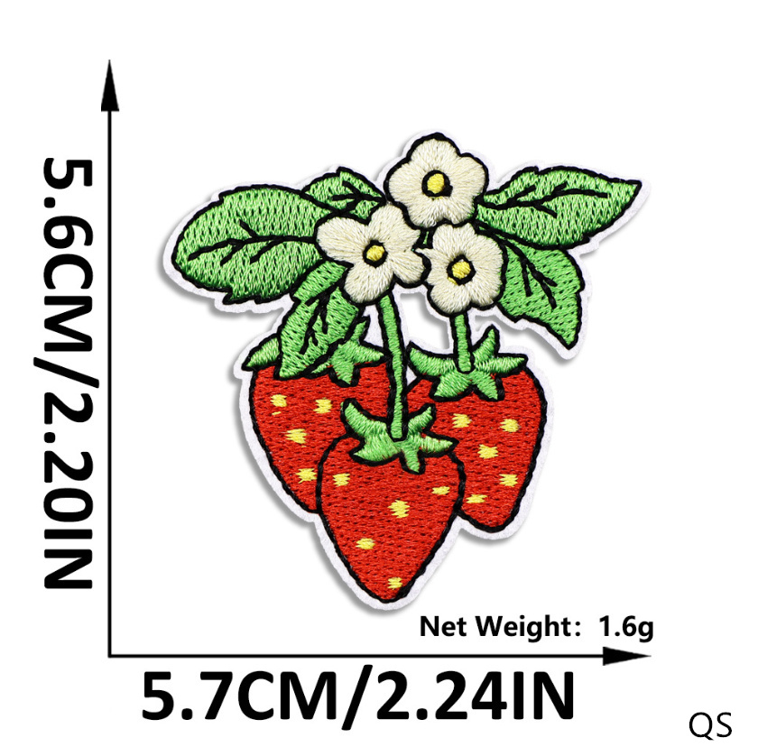 10 Pcs Fruit Strawberry Embroi - огляд і ціна Phone Accessories Pictures