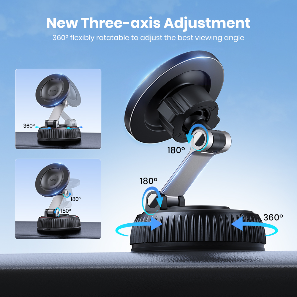 TOPK Magnetic Car Phone Mount  - огляд і ціна Car Mount Phone