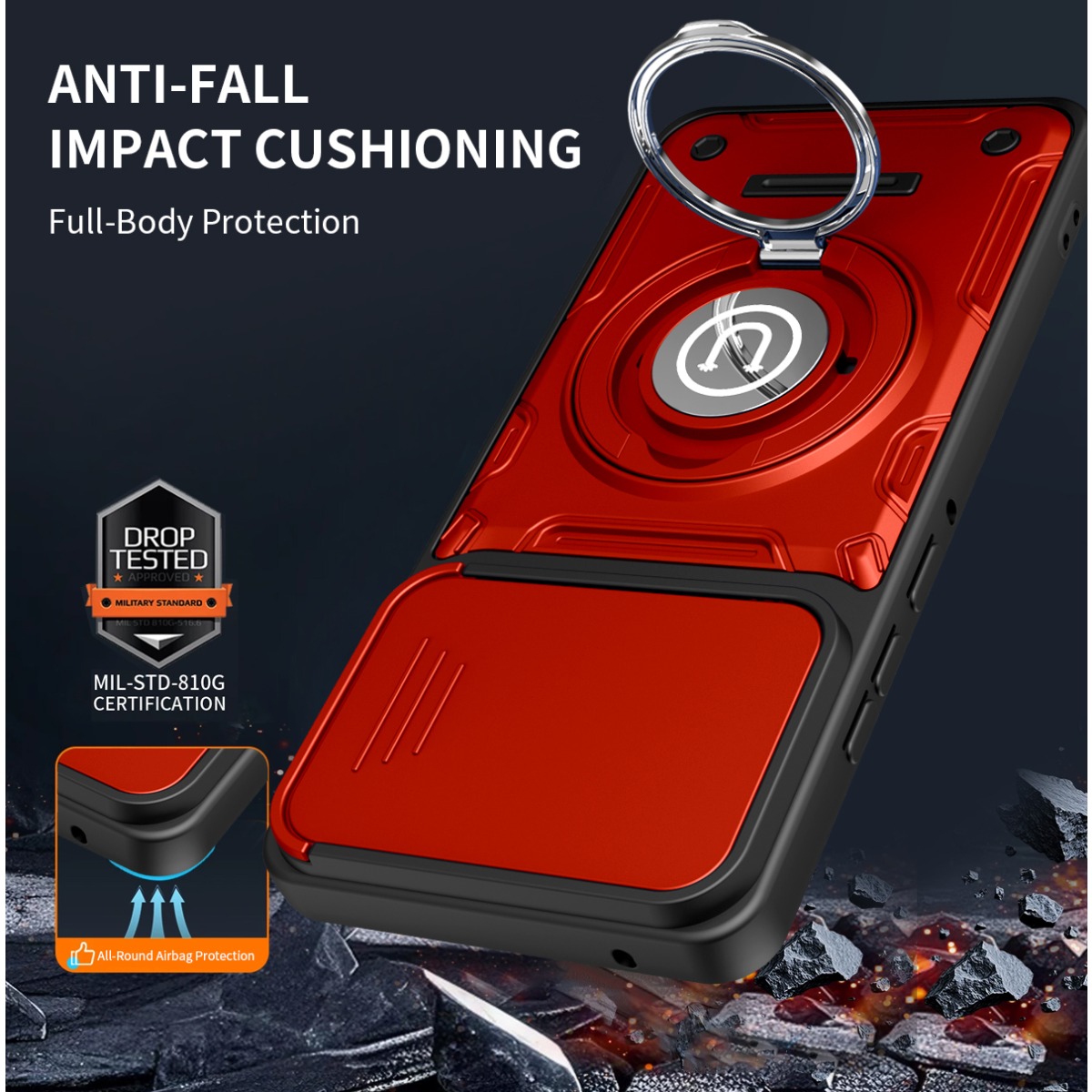 Armor Shockproof Ring Holder P - огляд і ціна Phone Accessories Ring Holder