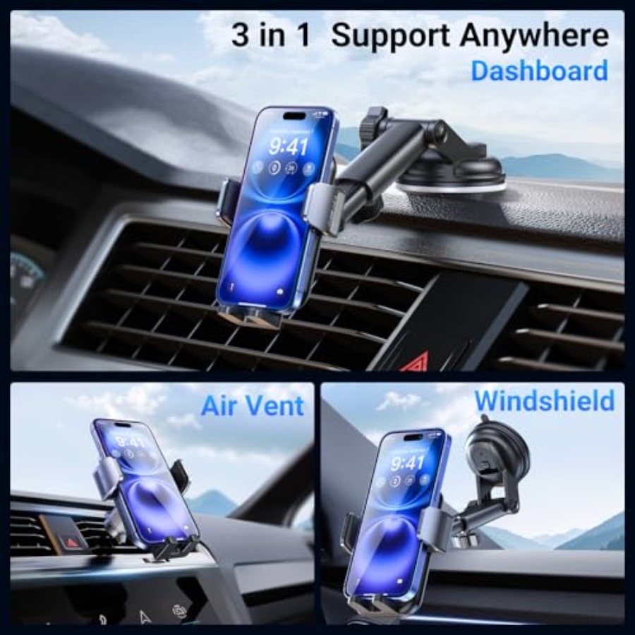 3-in-1 Car Phone Holder [122+L - огляд і ціна Car Mount Phone