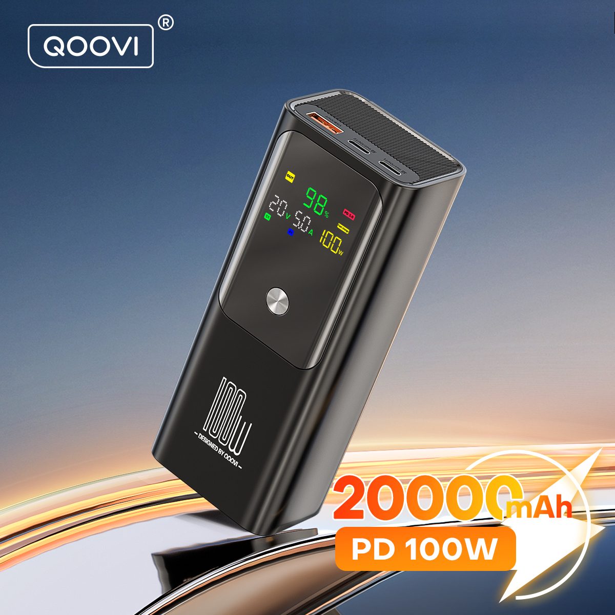 QOOVI PD 100W Power Bank 20000 - огляд і ціна Portable Charger 20000Mah