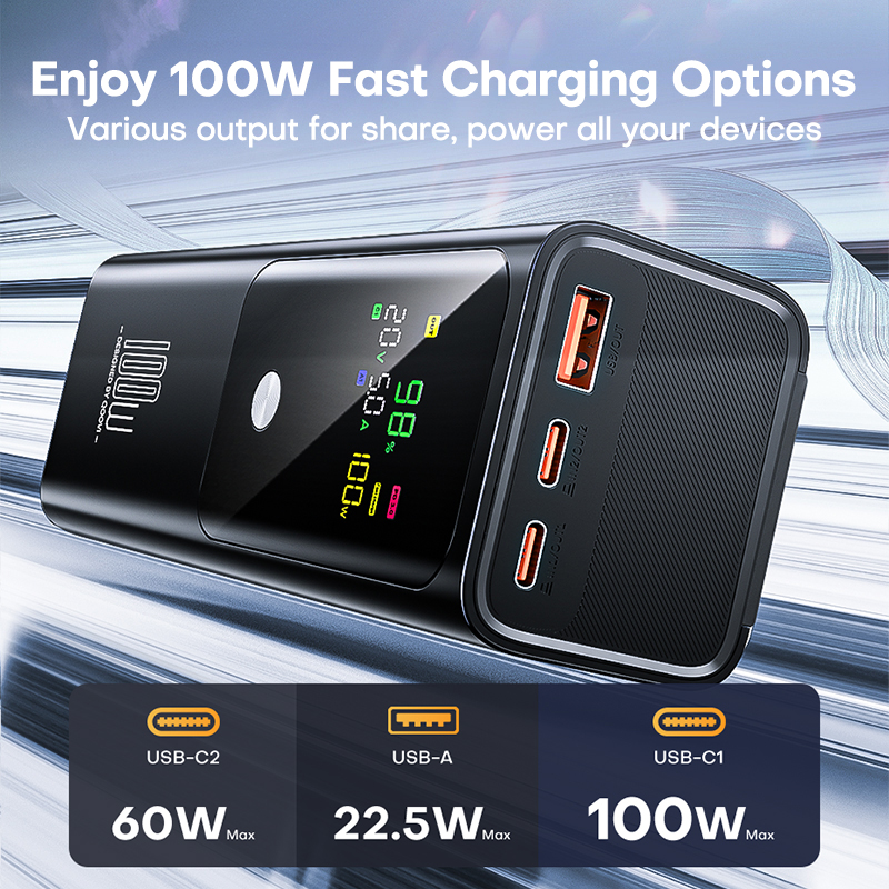 QOOVI PD 100W Power Bank 20000 - огляд і ціна Portable Charger 20000Mah