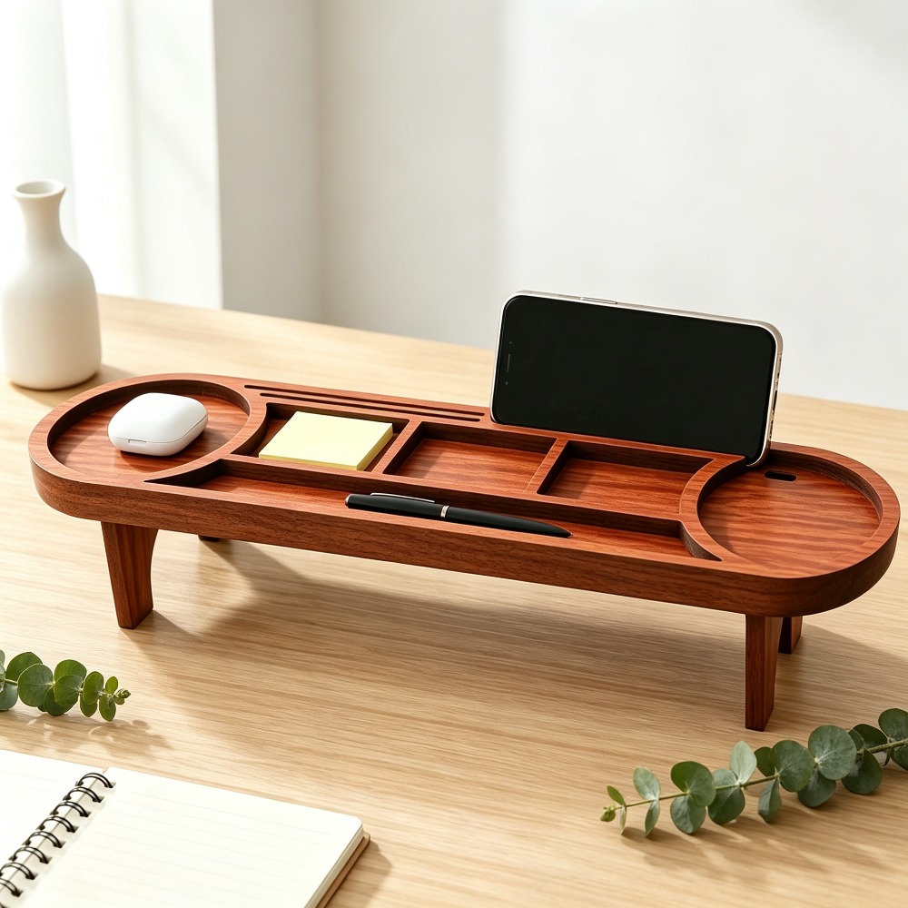 Wooden Desk Organizer with Pho - огляд і ціна Phone Accessories Rack