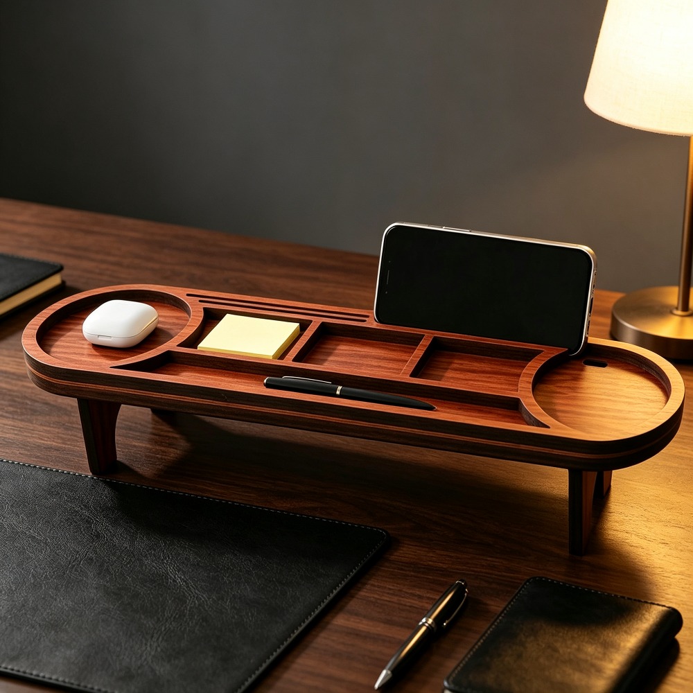 Wooden Desk Organizer with Pho - огляд і ціна Phone Accessories Rack