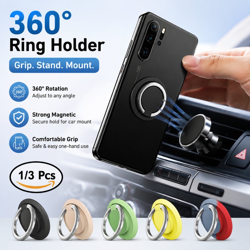 Magnetic Metal Phone Ring Hold - огляд і ціна Car Mount Phone