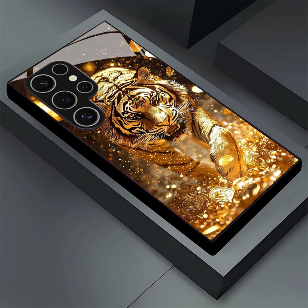 Tiger pattern glass Phone Case - огляд і ціна Samsung Accessories Phone